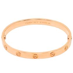 Cartier Love Bracelet #17 K18 PG Pink Gold 750 Bangle