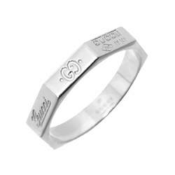 GUCCI Octagonal #16 Ring K18 WG White Gold 750