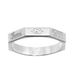 GUCCI Octagonal #16 Ring K18 WG White Gold 750