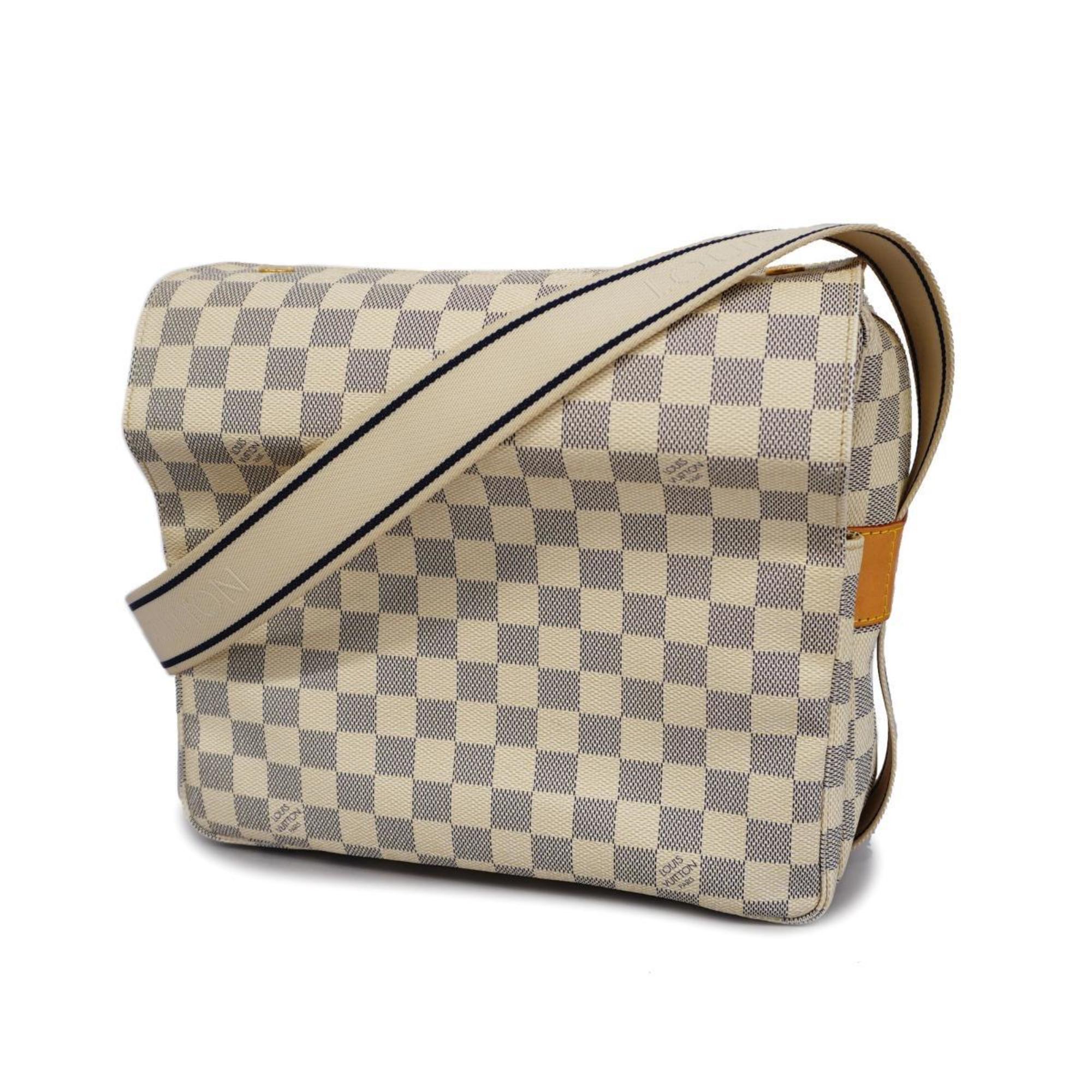 Louis Vuitton Shoulder Bag Damier Azur Naviglio N51189 White Women's