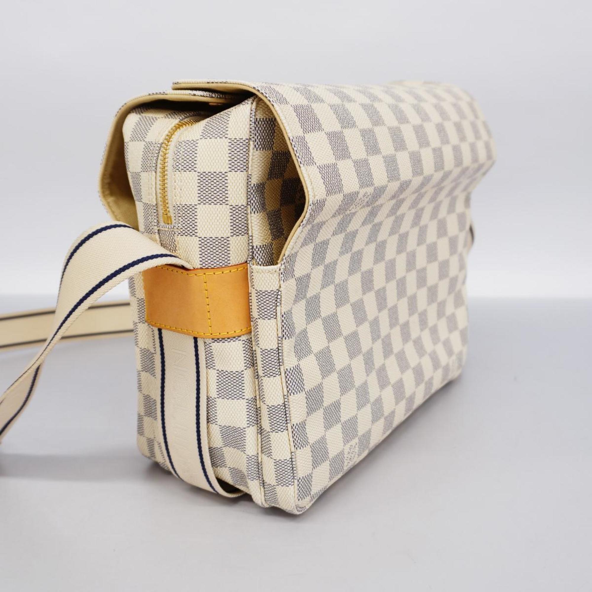 Louis Vuitton Shoulder Bag Damier Azur Naviglio N51189 White Women's