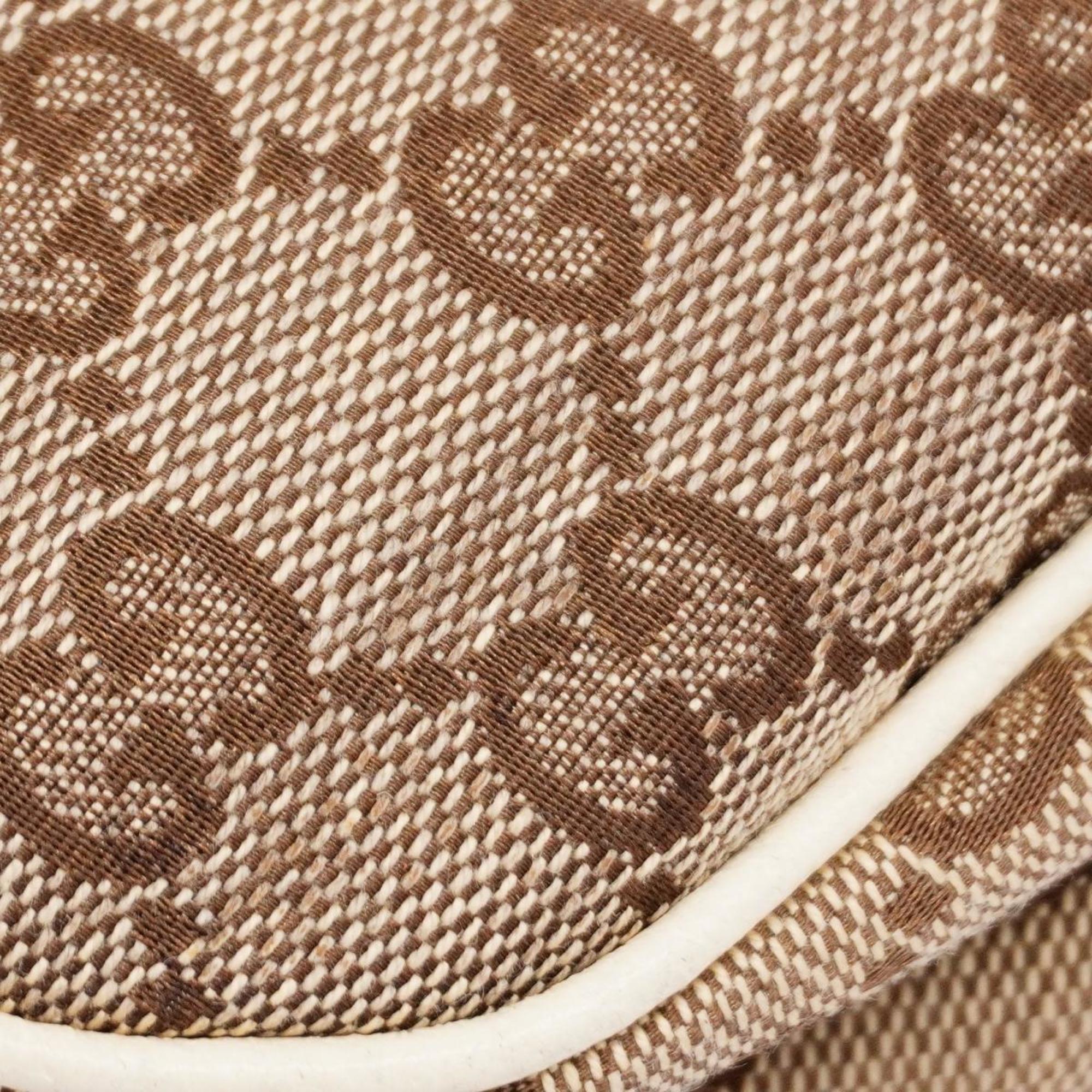 Gucci Shoulder Bag GG Canvas 153010 Brown Beige Champagne Women's