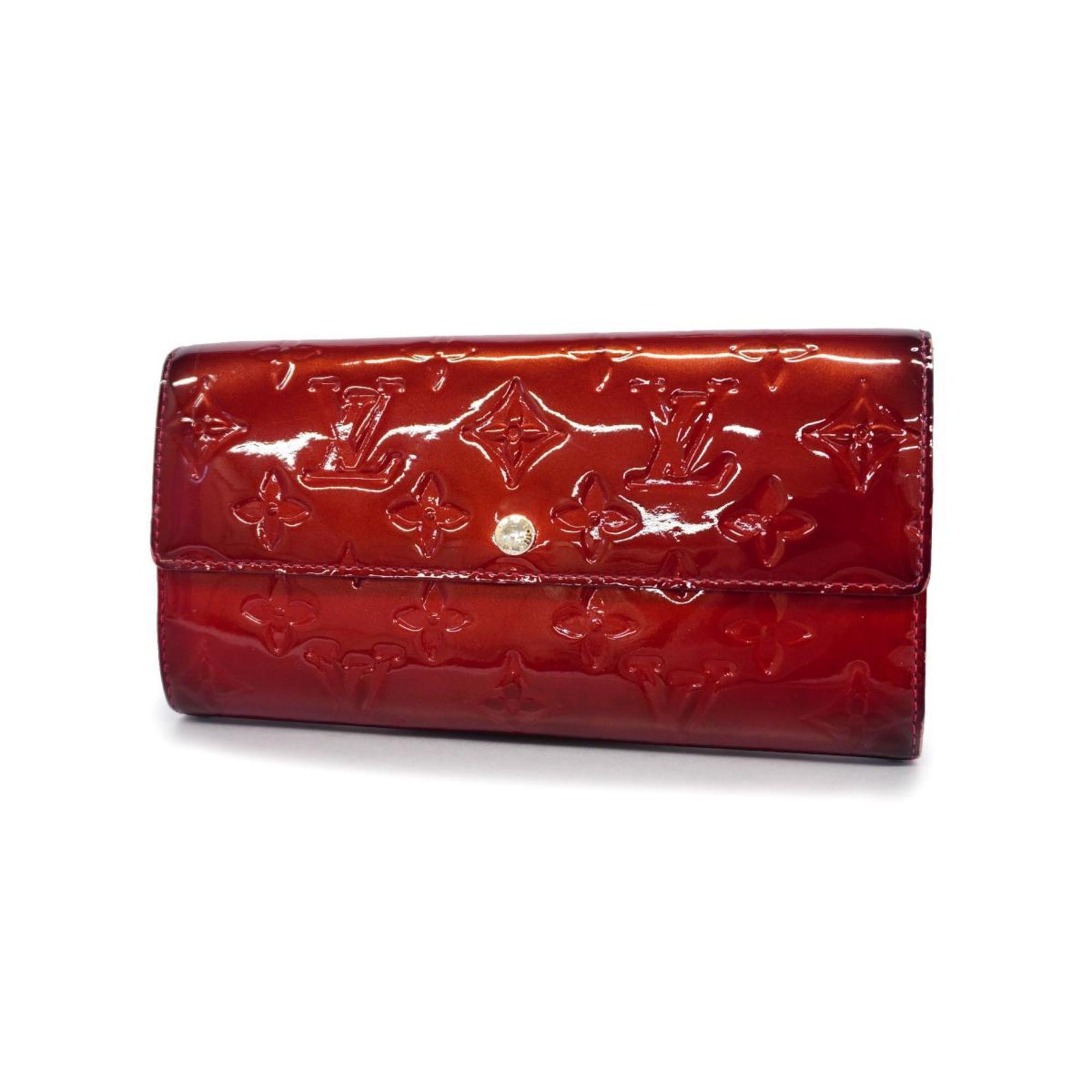 Louis Vuitton Long Wallet Vernis Portefeuille Sarah M93530 Pomme d'Amour Ladies