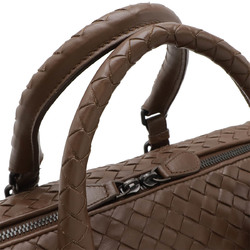 BOTTEGA VENETA Bottega Veneta Intrecciato Handbag Boston Leather Dark Brown 283363