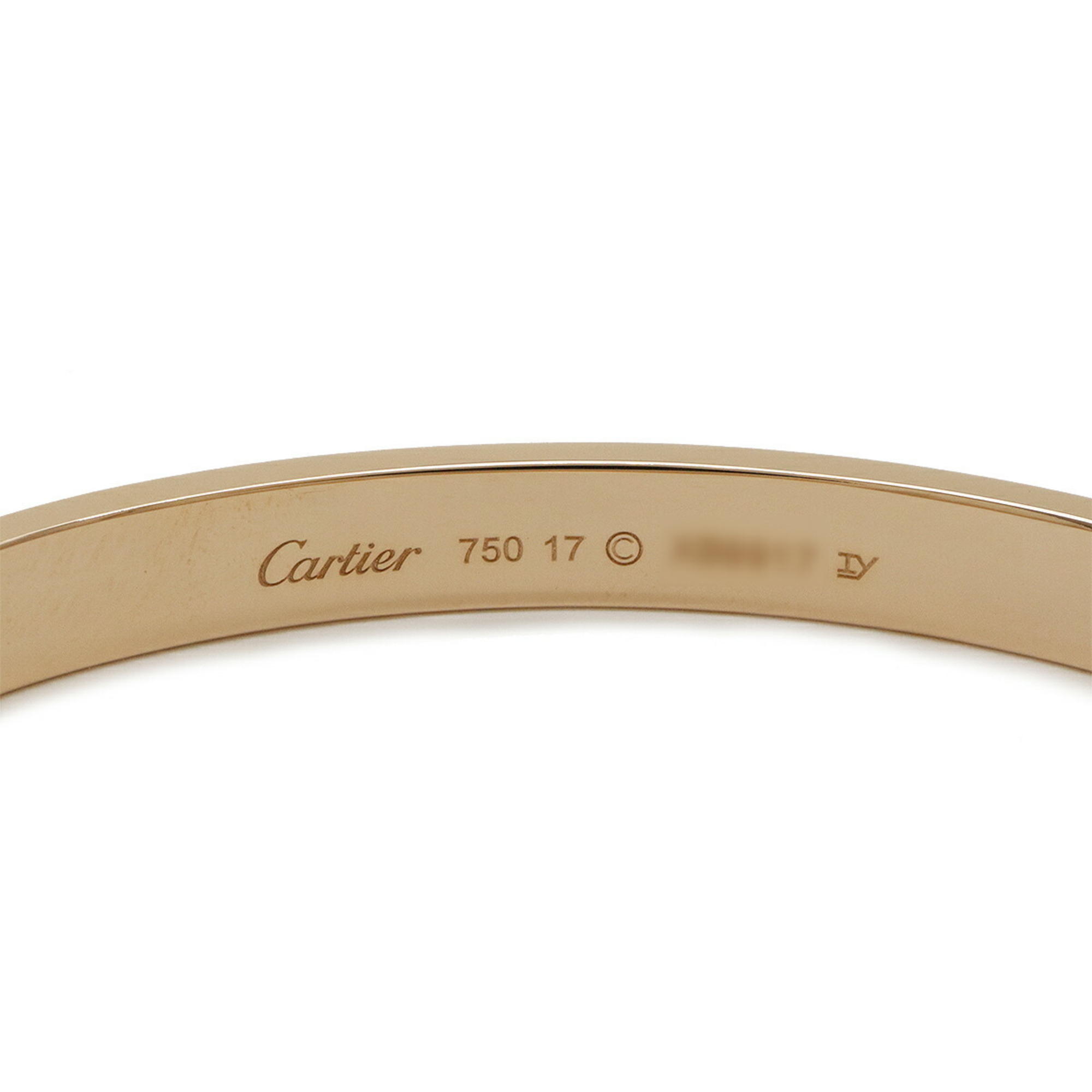 Cartier LOVE Bracelet Bangle K18PG 750PG Pink Gold #17 B6035617