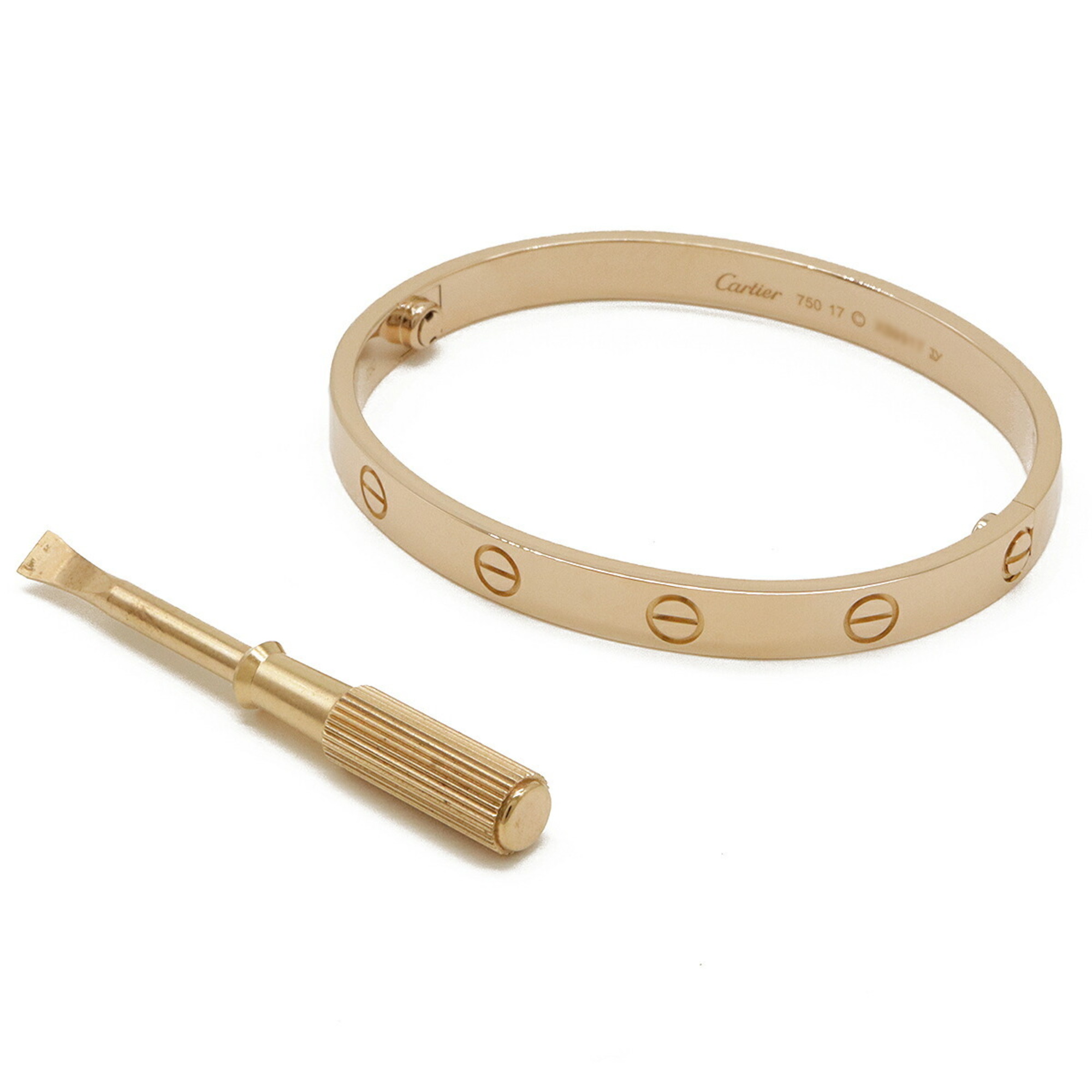 Cartier LOVE Bracelet Bangle K18PG 750PG Pink Gold #17 B6035617