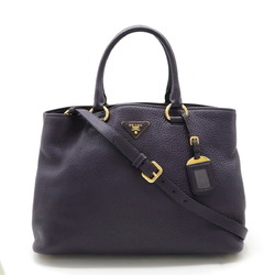 PRADA VIT.DAINO Tote Bag, Handbag, Shoulder Leather, UVA, Purple, BN2781