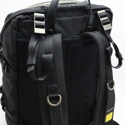 PRADA Prada Rucksack Backpack Daypack Nylon Leather NERO Black Yellow 2VZ022