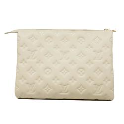 Louis Vuitton Shoulder Bag Monogram Embossed Coussin PM M21262 Creme Ladies