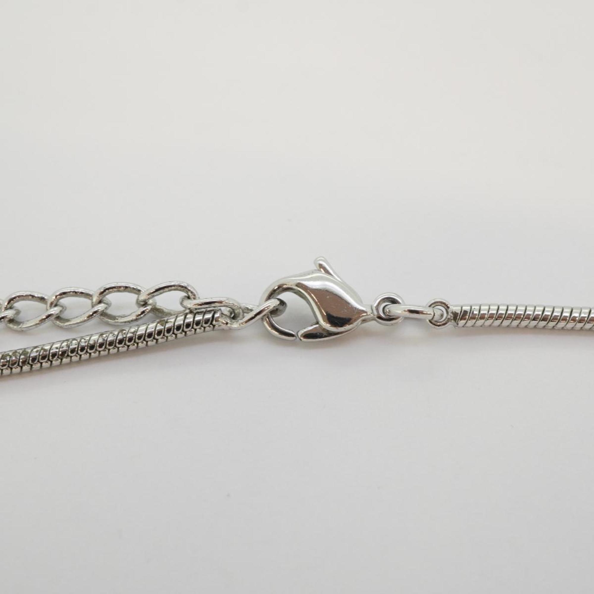 Christian Dior Necklace D Metal Silver Women's