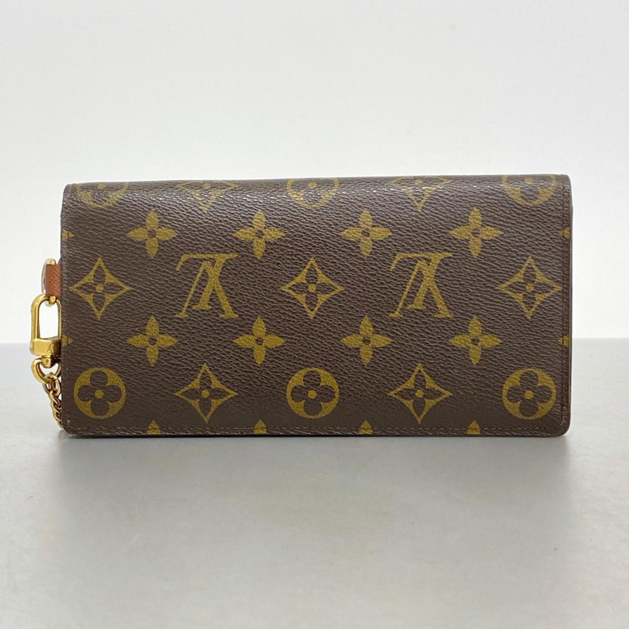 Louis Vuitton Wallet Monogram Portefeuille Accordion M58008 Brown Men's Women's