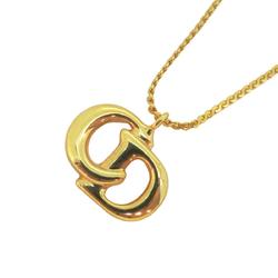 Christian Dior Necklace CD GP Plated Gold Women's