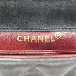 Chanel Shoulder Bag Matelasse Chain Lambskin Black Women's