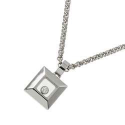 Chopard Happy Diamond Necklace 42cm K18 WG White Gold 750 Square