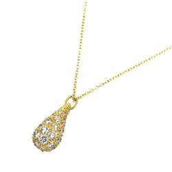 Tiffany & Co. Teardrop Diamond Necklace 41cm K18 YG Yellow Gold 750