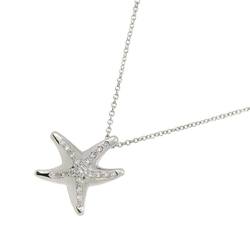 Tiffany & Co. Starfish Diamond Necklace 41cm Pt Platinum