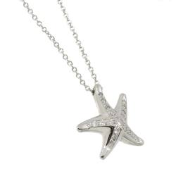 Tiffany & Co. Starfish Diamond Necklace 41cm Pt Platinum