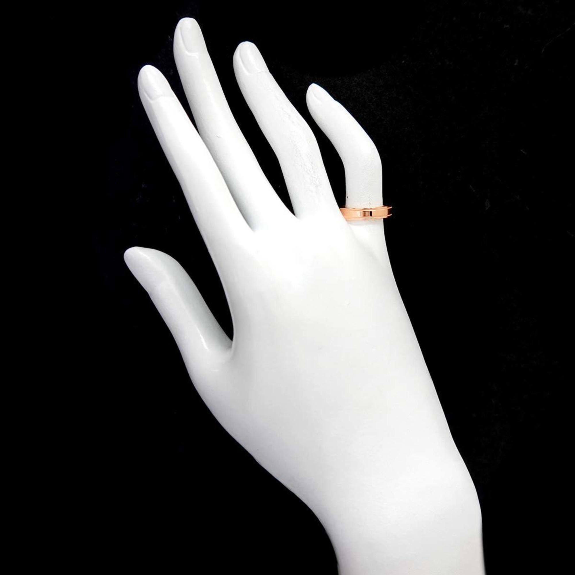 Tiffany & Co. Double Milgrain Ring, size 7.5, K18 PG pink gold, 750