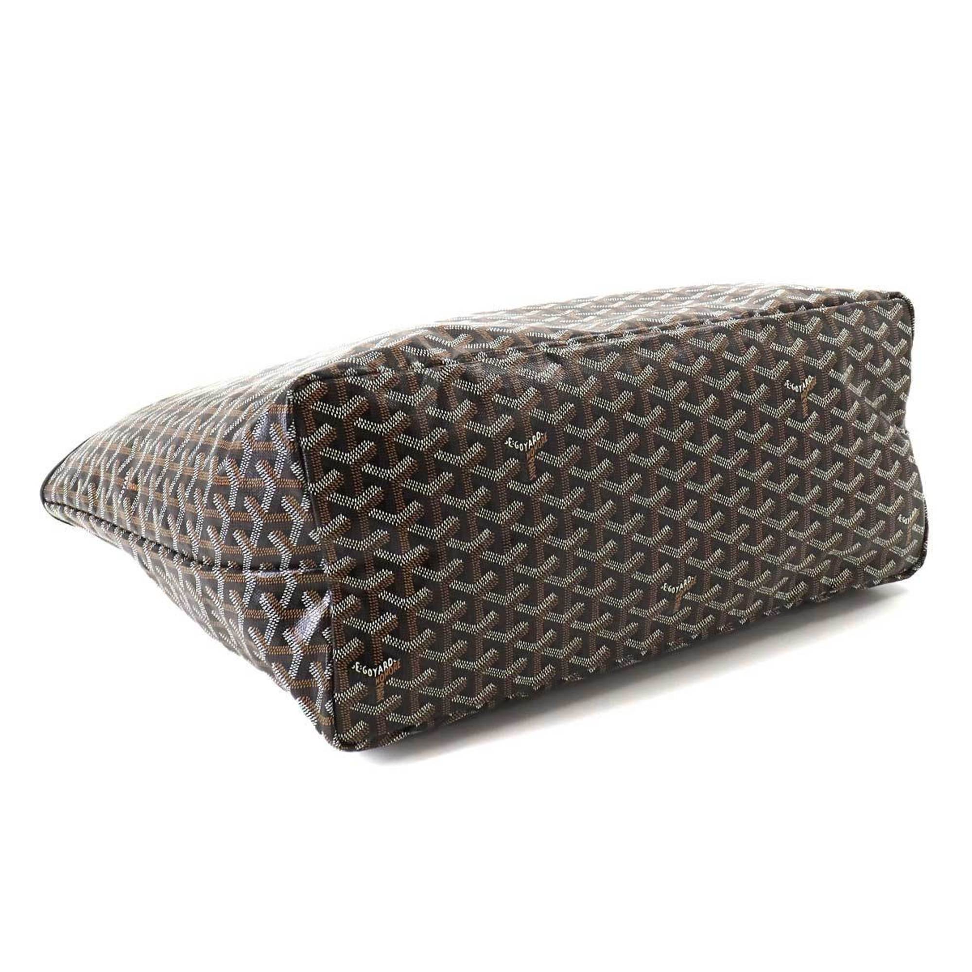 GOYARD Saint Louis GM Herringbone PVC Leather Black