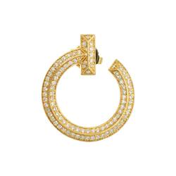 Tiffany & Co. T One Hoop Diamond 0.24ct Earrings K18 YG Yellow Gold 750 Ear Only