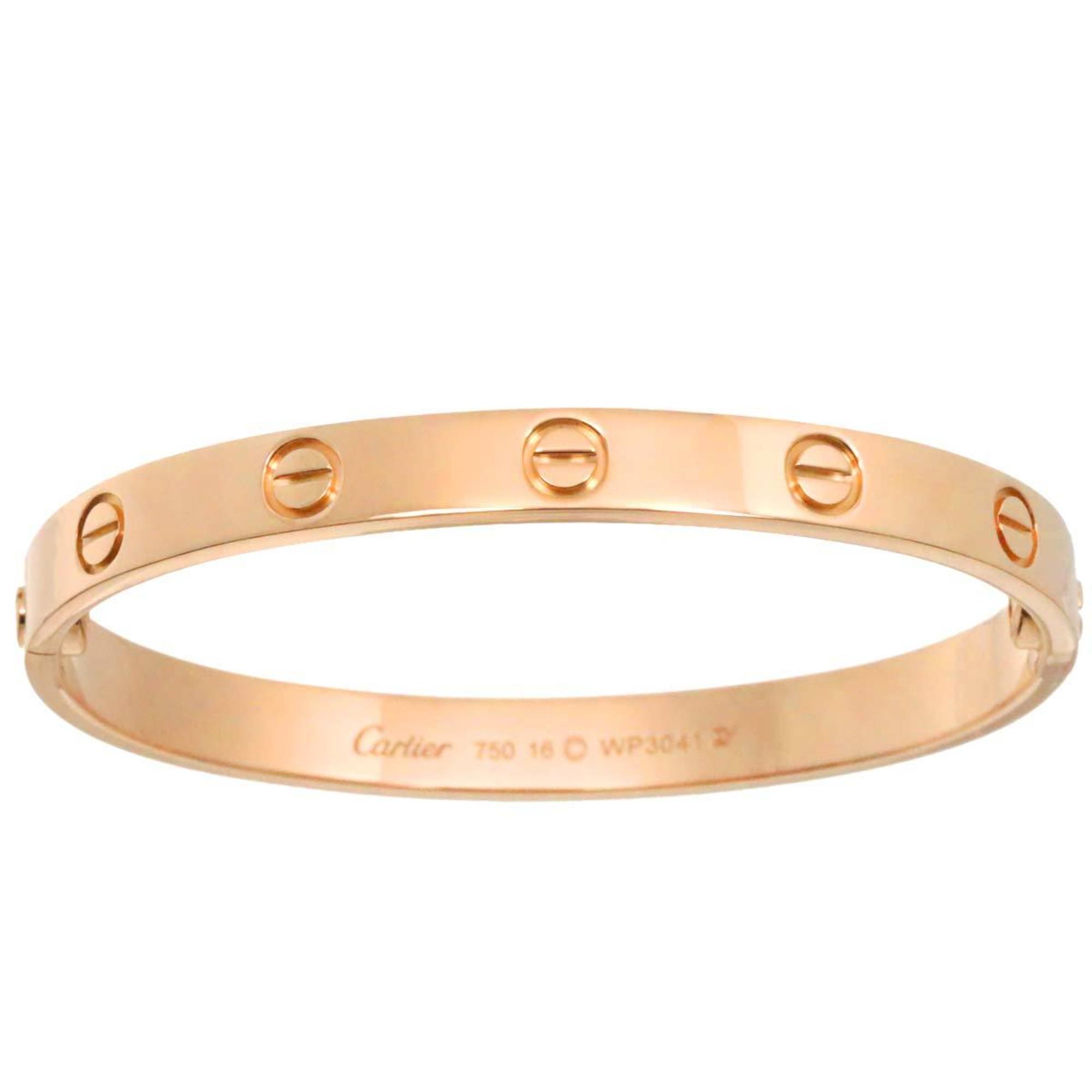 Cartier Love Bracelet #16 K18 PG Pink Gold 750 Bangle