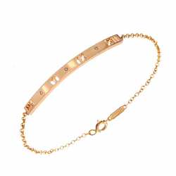 Tiffany & Co. Atlas Diamond 3P Bracelet 16.5cm K18 PG Pink Gold 750