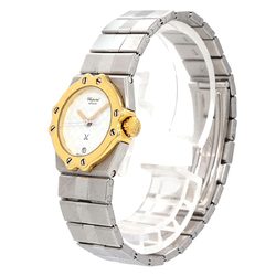 Chopard St. Moritz Combi 8024 Ladies Watch Date White YG Yellow Gold Quartz