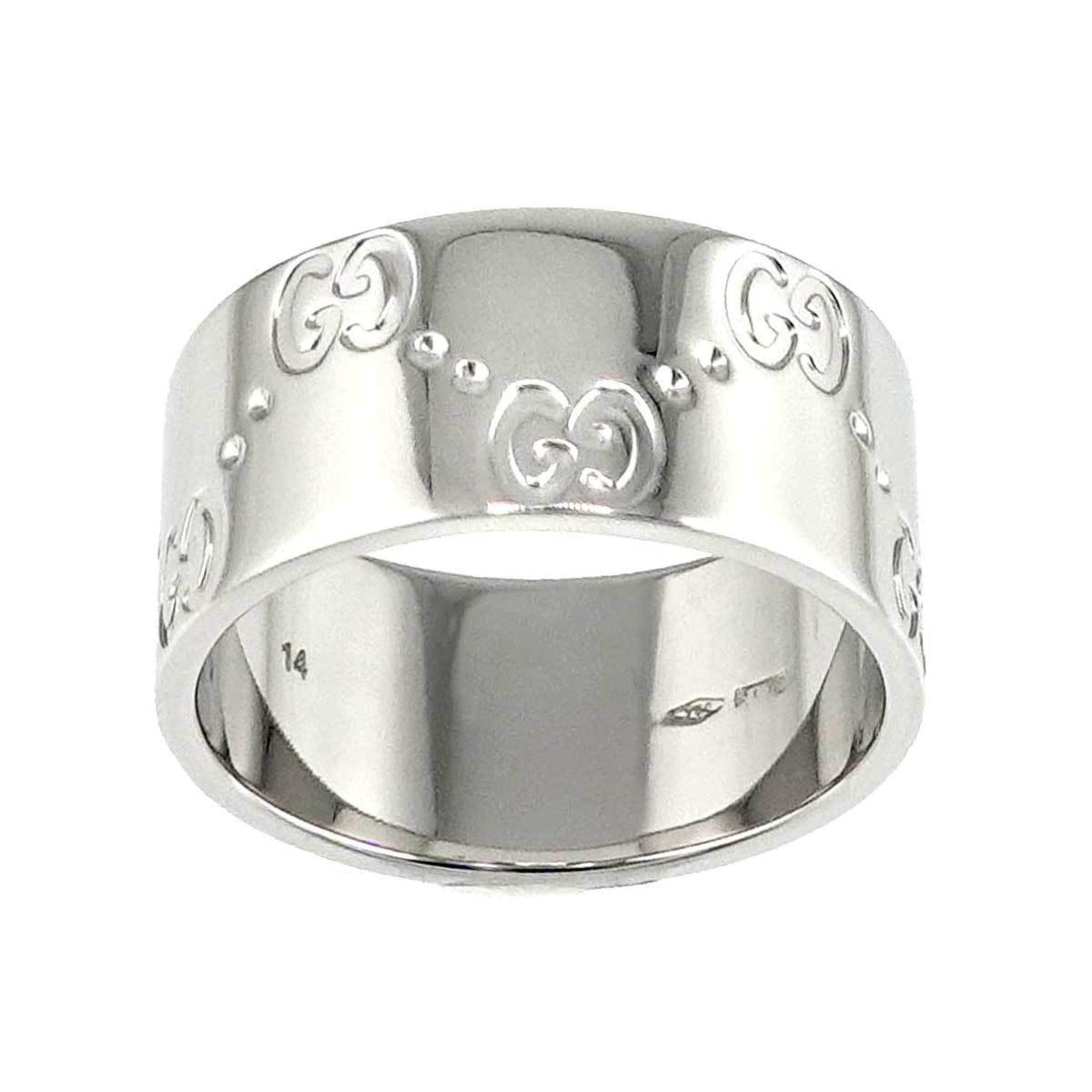 Gucci Icon #14 Wide Ring, K18 WG White Gold 750, Ring