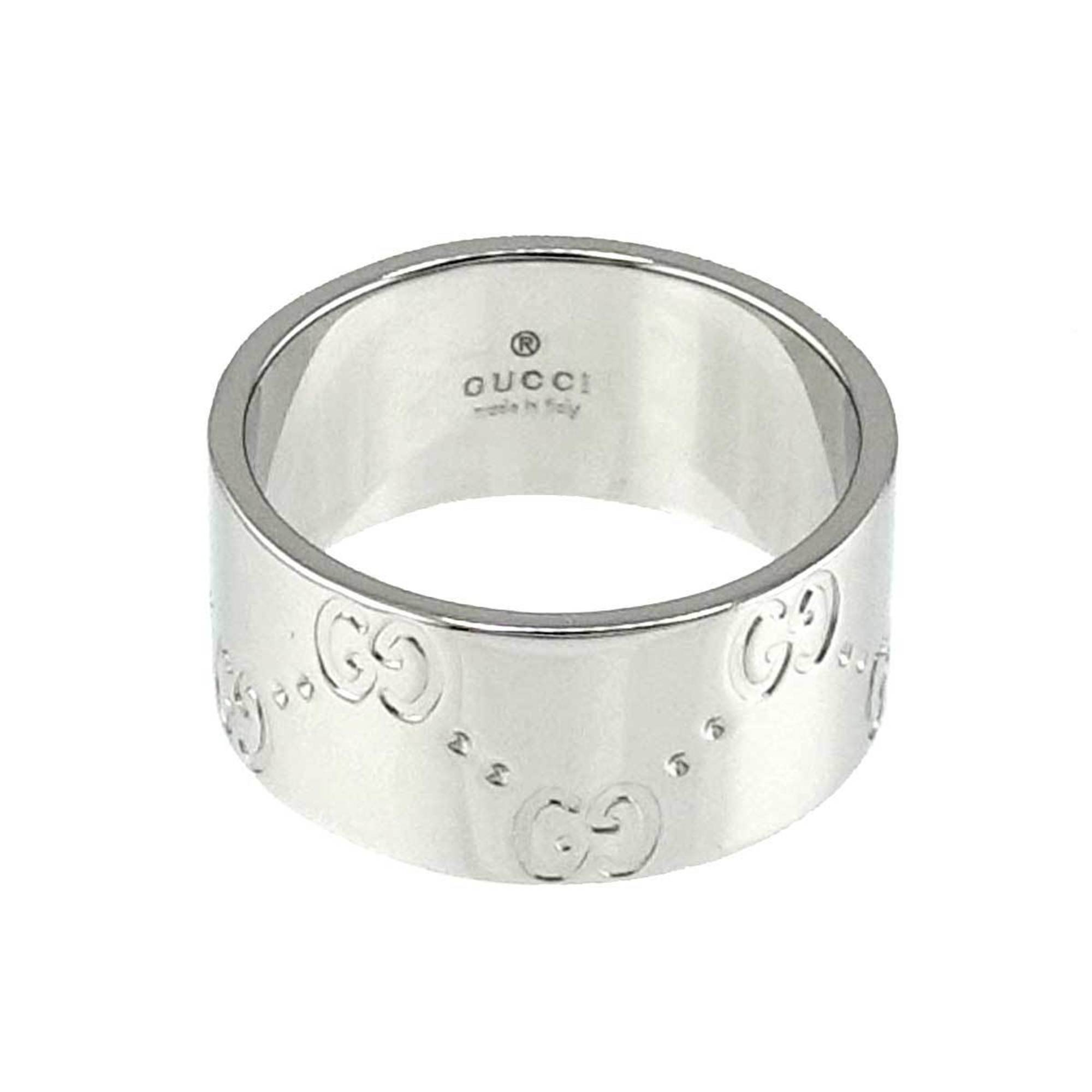 Gucci Icon #14 Wide Ring, K18 WG White Gold 750, Ring