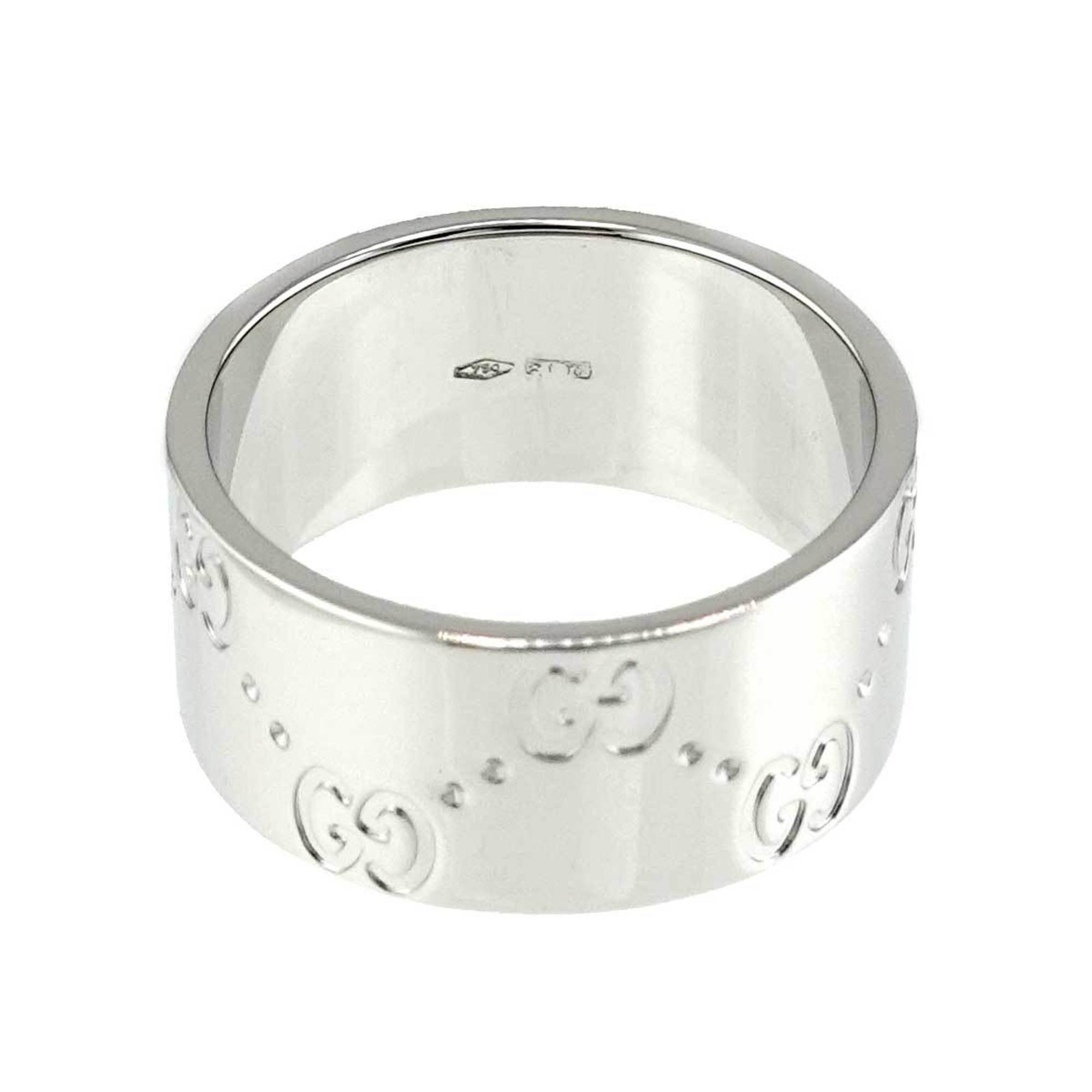 Gucci Icon #14 Wide Ring, K18 WG White Gold 750, Ring