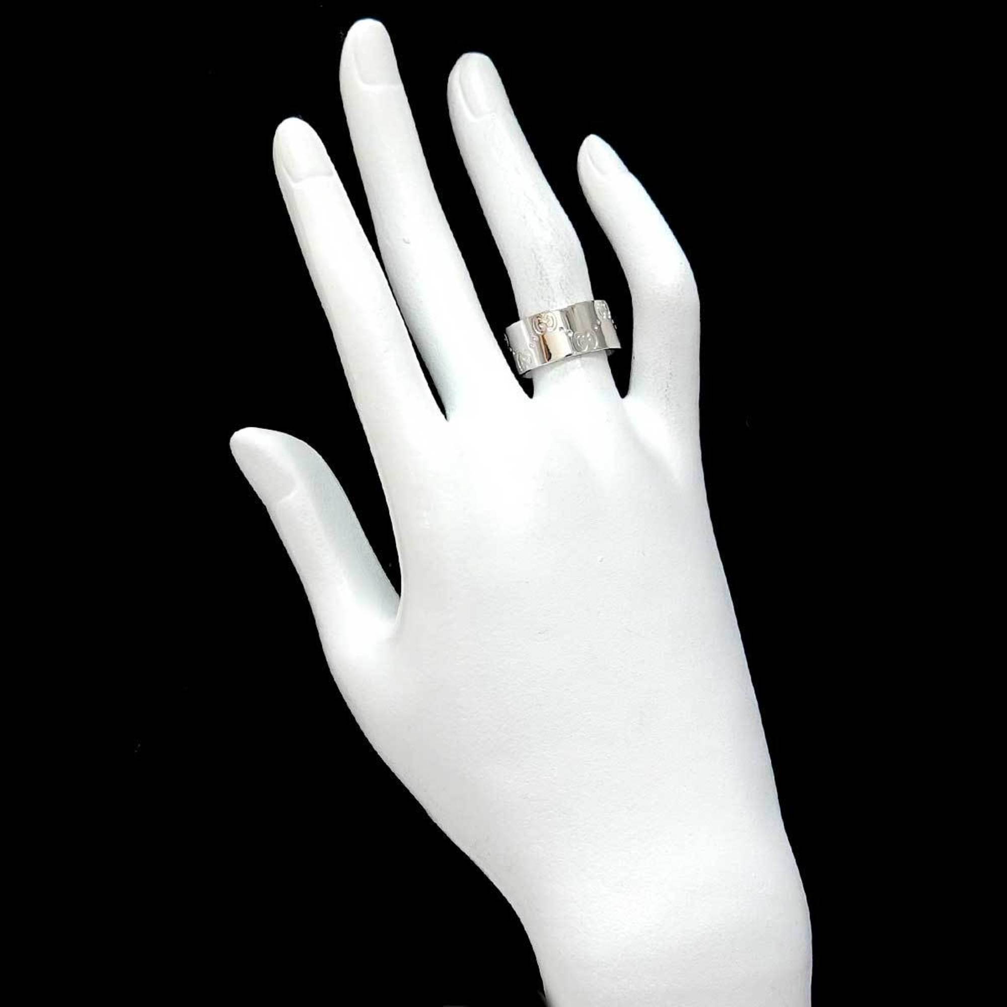 Gucci Icon #14 Wide Ring, K18 WG White Gold 750, Ring