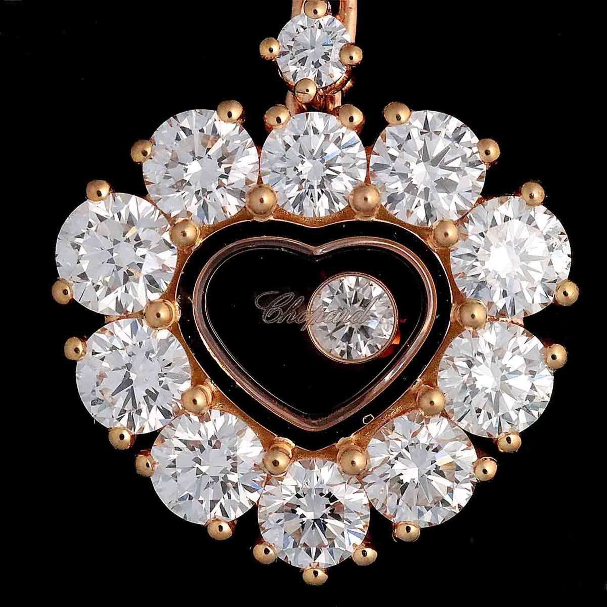 Chopard Happy Diamond Heart Necklace 42cm K18 PG Pink Gold 750