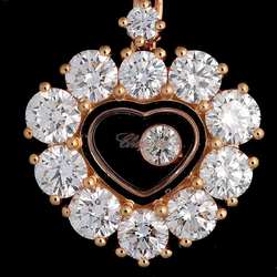 Chopard Happy Diamond Heart Necklace 42cm K18 PG Pink Gold 750