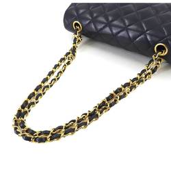 CHANEL Matelasse 23 Chain Shoulder Bag Leather Navy A01113 Gold Hardware