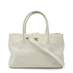 CHANEL Executive Line Coco Mark Tote Bag Handbag Shoulder Ivory Pouch Not Included A15206