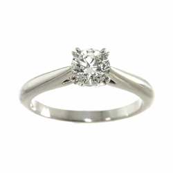 Harry Winston HARRY WINSTON Round Solitaire Diamond 0.55ct F/VS2/3EX Size 7.5 Ring Pt Platinum Certificate