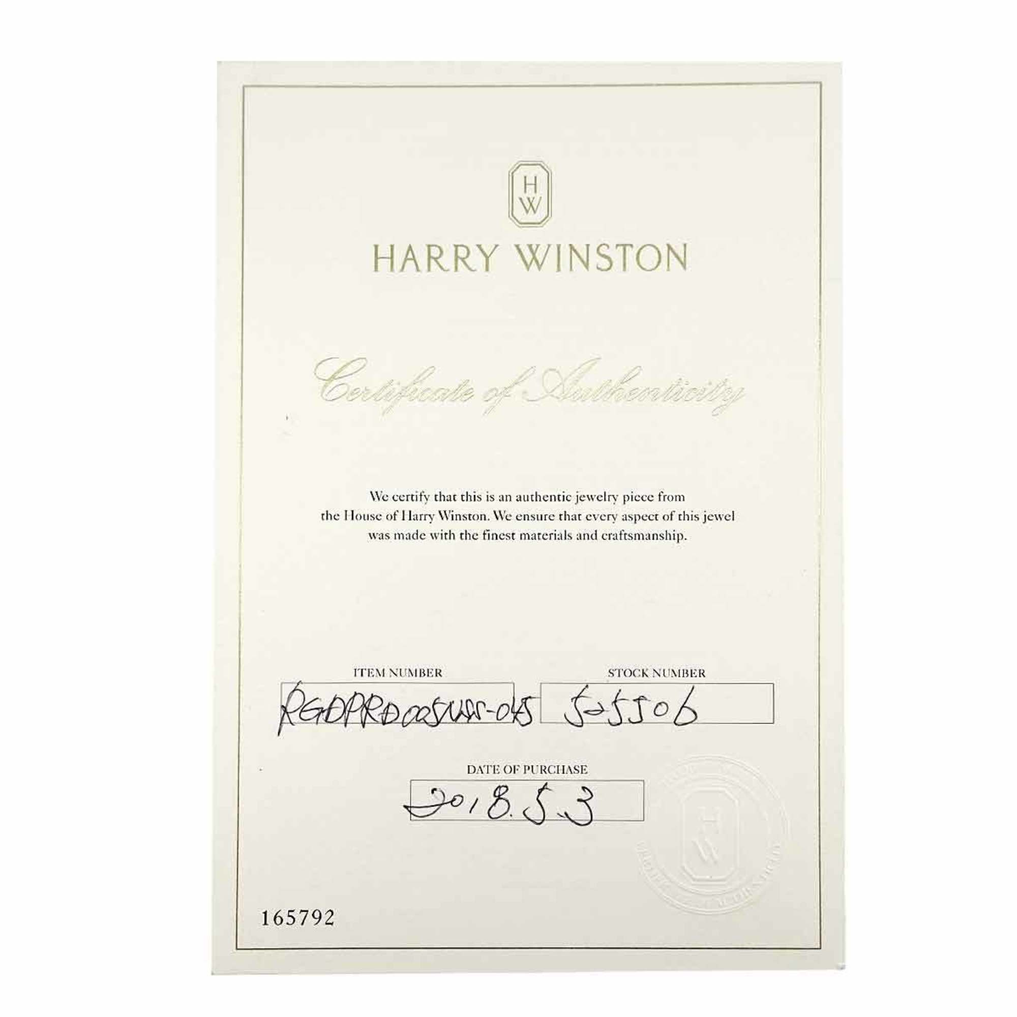 Harry Winston HARRY WINSTON Round Solitaire Diamond 0.55ct F/VS2/3EX Size 7.5 Ring Pt Platinum Certificate