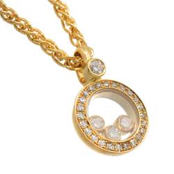 Chopard Happy Diamond Necklace 42cm K18 YG Yellow Gold 750