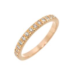 Tiffany & Co. Novo size 7 ring, half diamond, 2mm width, K18 PG pink gold, 750, Diamond Ring