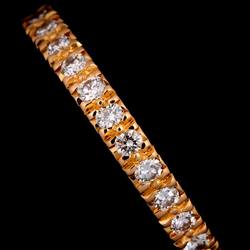 Tiffany & Co. Novo size 7 ring, half diamond, 2mm width, K18 PG pink gold, 750, Diamond Ring