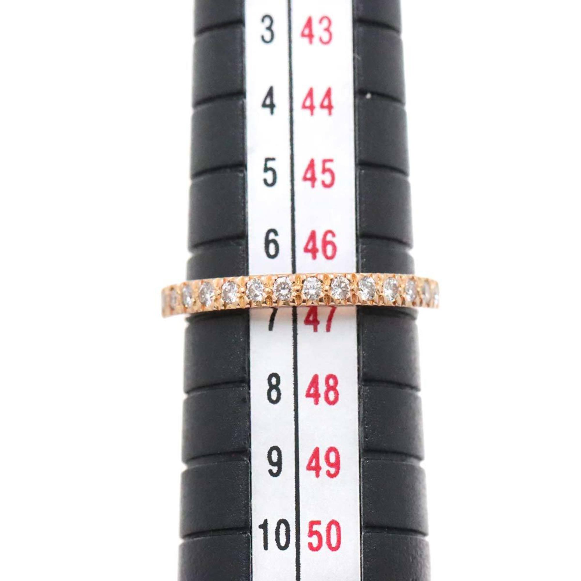 Tiffany & Co. Novo size 7 ring, half diamond, 2mm width, K18 PG pink gold, 750, Diamond Ring