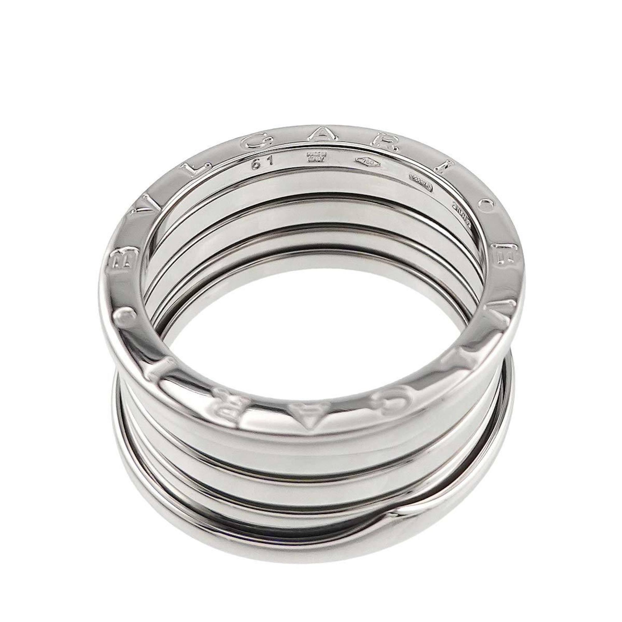 BVLGARI B-ZERO1 4-Band #61 Ring K18 WG White Gold 750