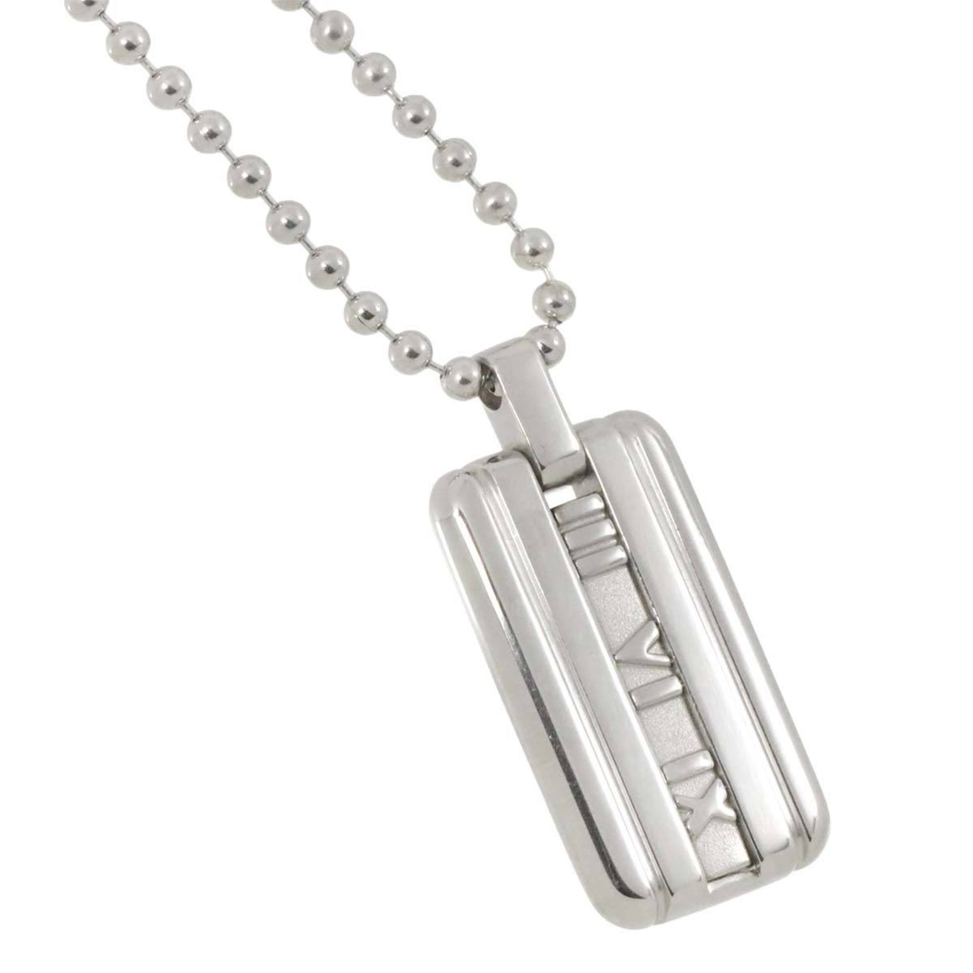 Tiffany & Co. Atlas Plate Necklace 50cm SV Silver 925