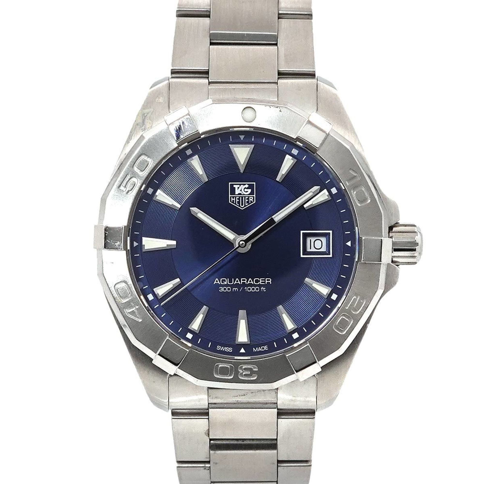 TAG HEUER Aqua Racer WAY1112 Men's Watch Date Blue Quartz