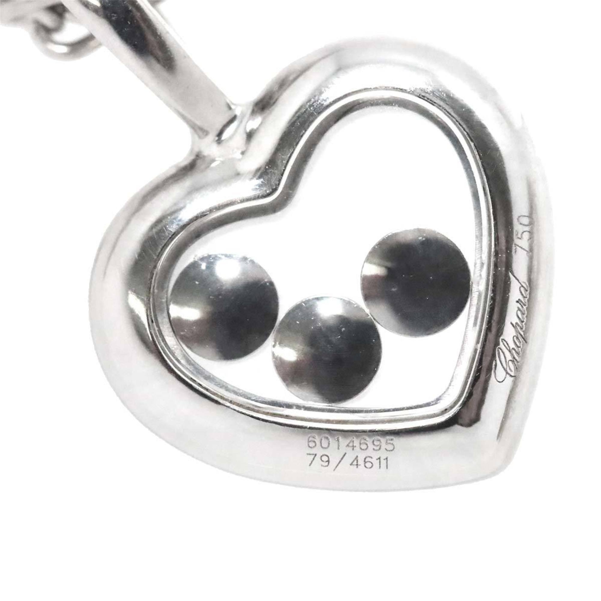 Chopard Happy Diamond Heart Necklace 42cm K18 WG White Gold 750