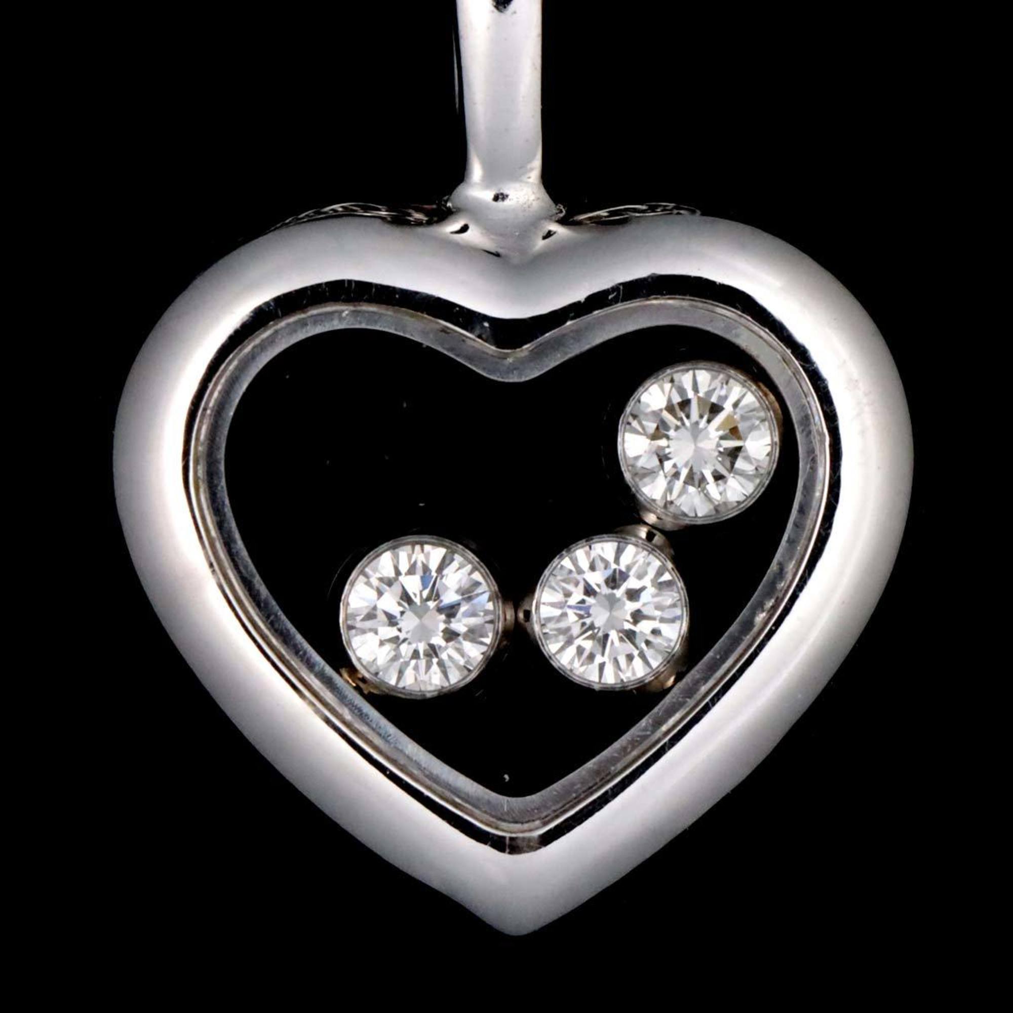 Chopard Happy Diamond Heart Necklace 42cm K18 WG White Gold 750