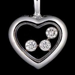 Chopard Happy Diamond Heart Necklace 42cm K18 WG White Gold 750