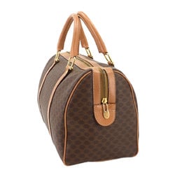 CELINE Macadam Boston Bag, PVC, Leather, Brown, Gold, Hardware