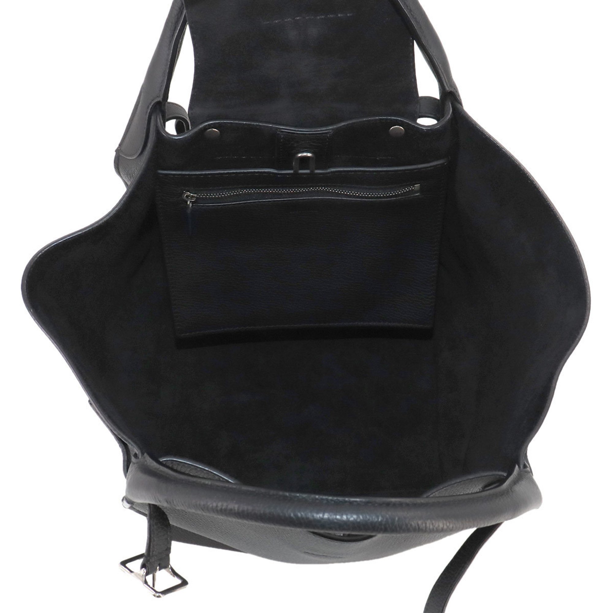 CELINE Big Bag Small with Long Strap 2way Hand Shoulder Leather Black 189313