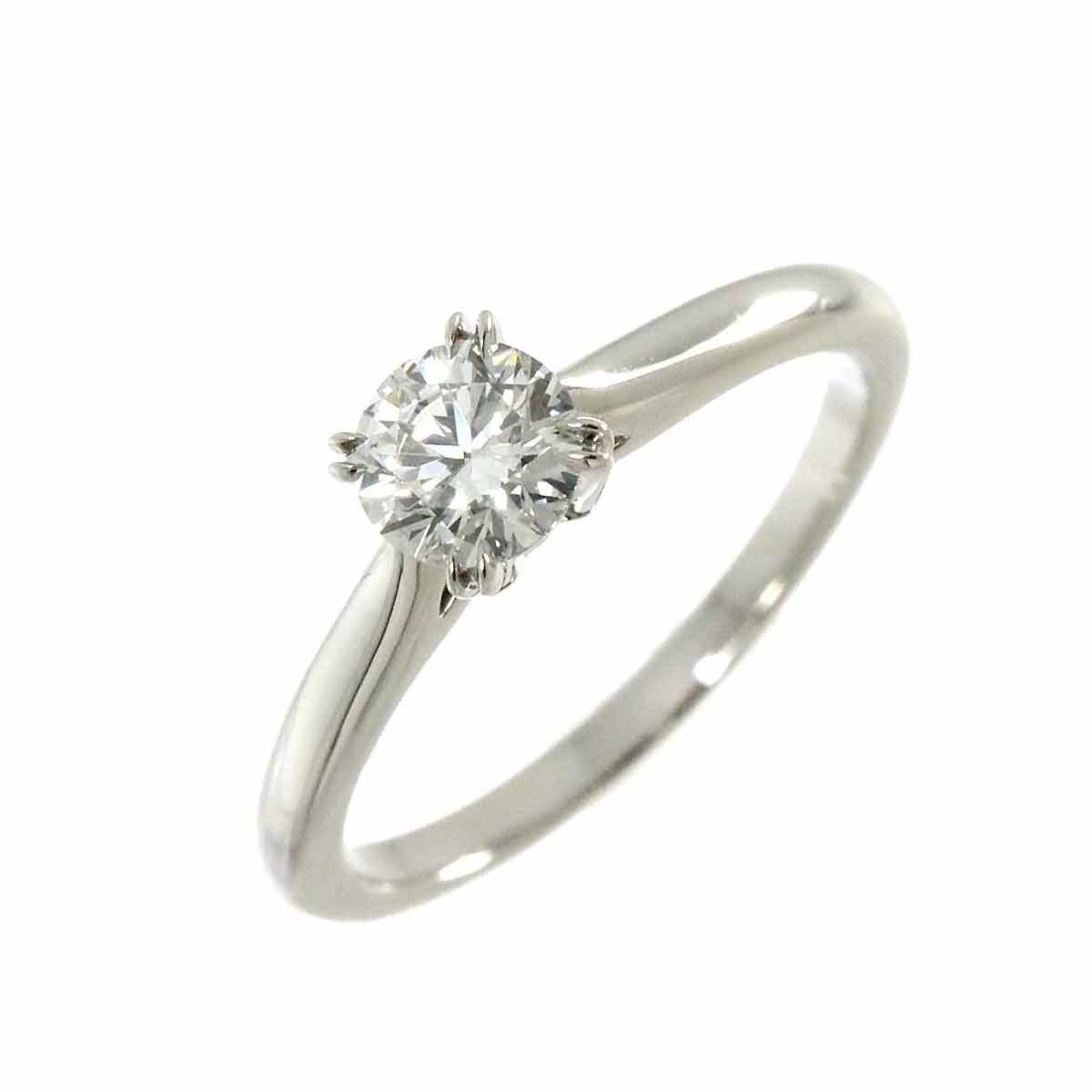 Harry Winston HARRY WINSTON Diamond 0.54ct E/VS1/3EX Size 12 Round Solitaire Ring Pt Certificate